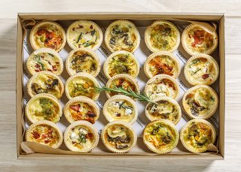 mini quiche platter - large (v) (24 pieces)