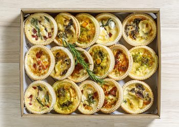 mini quiche platter - small (v) (16 pieces)