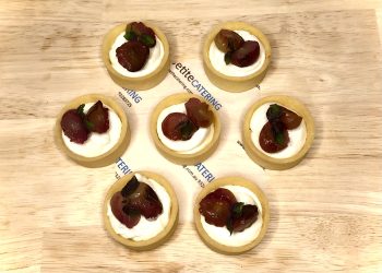 goats cheese tartlet with honey & grape (v)(gf option) (each)