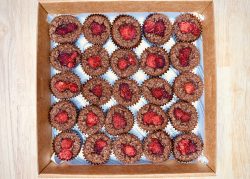 Easter mini choc raspberry cupcakes (box of 25) (gf)