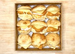 halal mini chicken schnitzel rolls (halal) (box of 9)